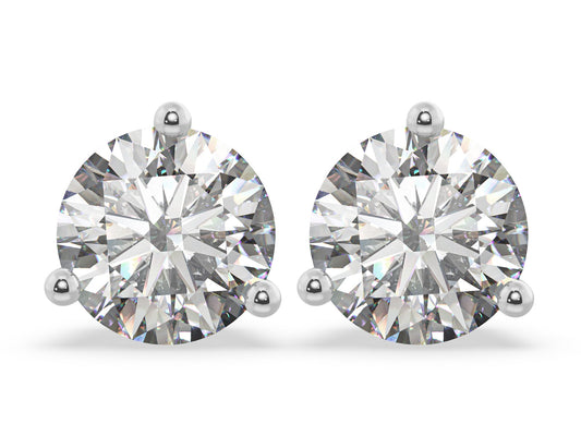 0.40ct 3-Prong Lab Grown Diamond Stud Earrings <High Quality>