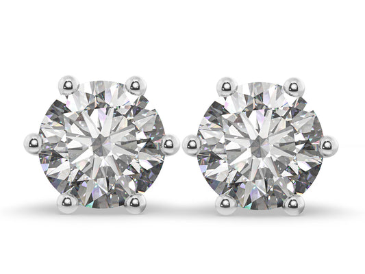 0.80ct 6-Prong Lab Grown Diamond Stud Earrings <High Quality>
