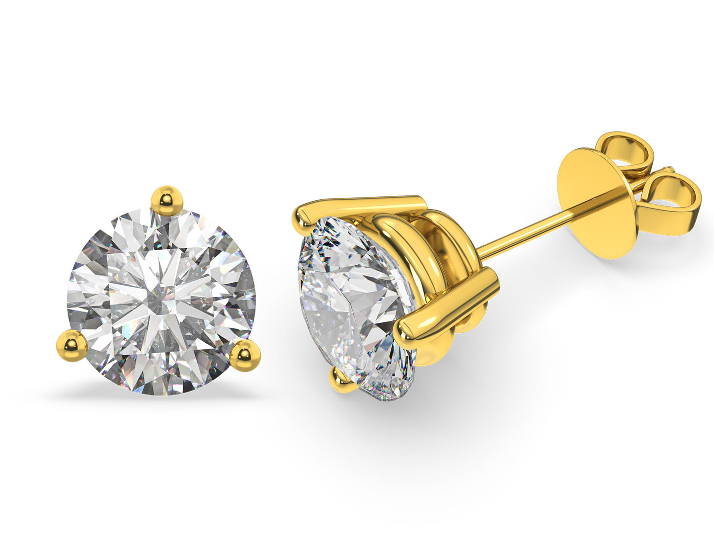 0.80ct 3-Prong Lab Grown Diamond Stud Earrings <High Quality>
