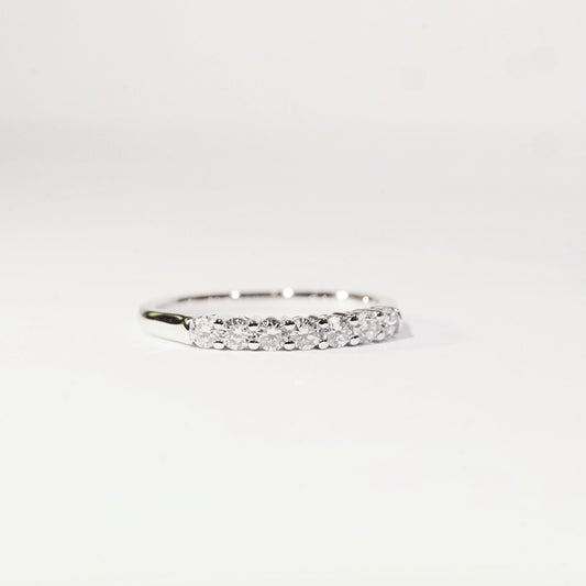 [In Stock] 0.359ct Round Brilliant Lab-Grown Diamond Semi-Eternity Ring in PT950 (~0.05ct each)