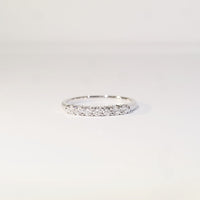 現貨 18K白金 0.359ct 圓形培育鑽石 半圈鑽戒（每顆 0.05ct）