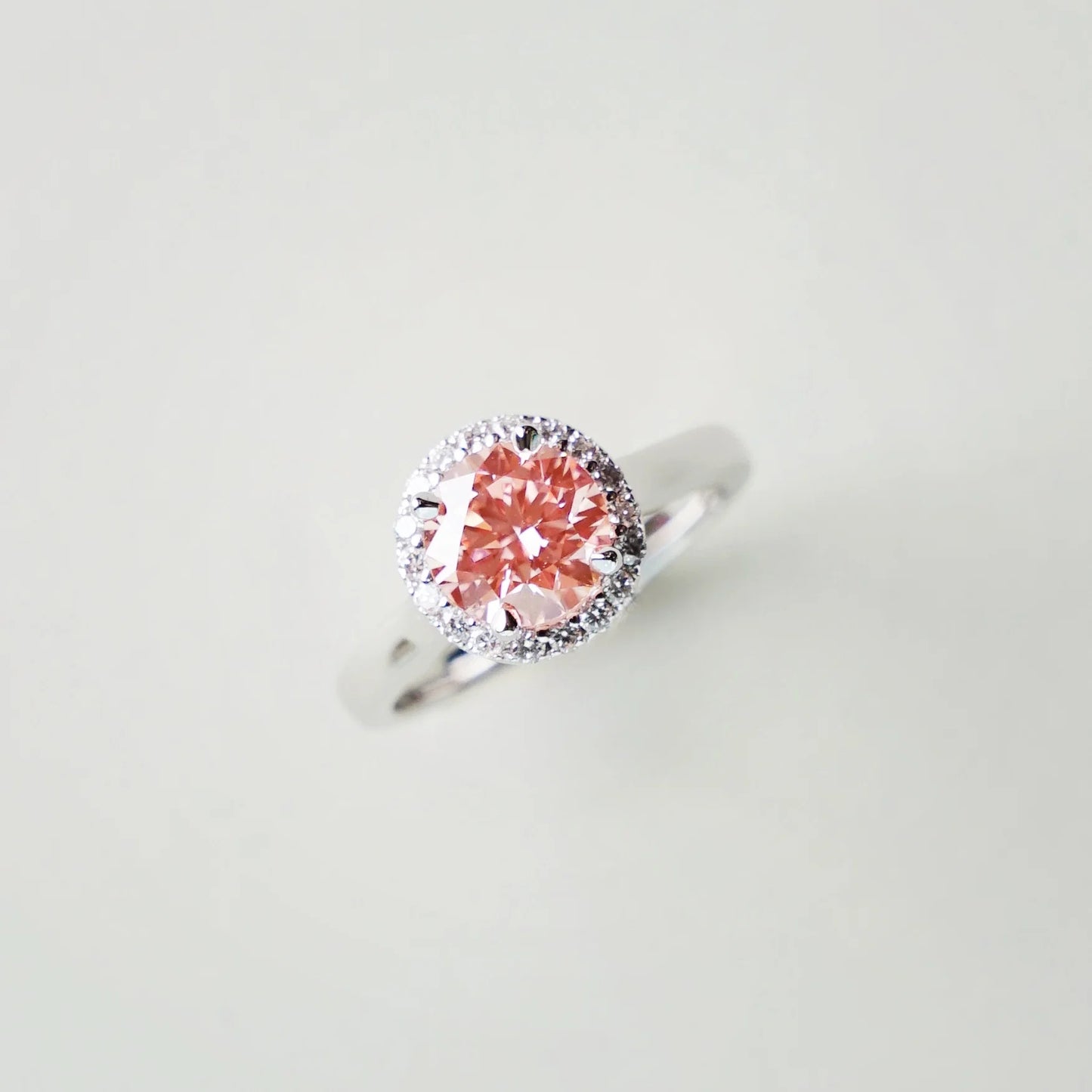 MIRABELLE 培育鑽石戒指托｜光環鑲座配直身戒圈（18K 金／鉑金）– TM0068