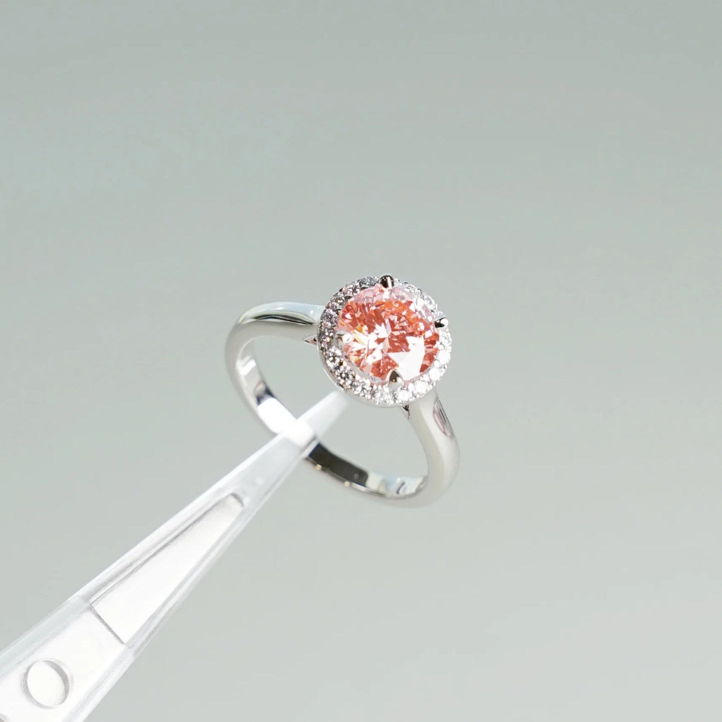 MIRABELLE 培育鑽石戒指托｜光環鑲座配直身戒圈（18K 金／鉑金）– TM0068