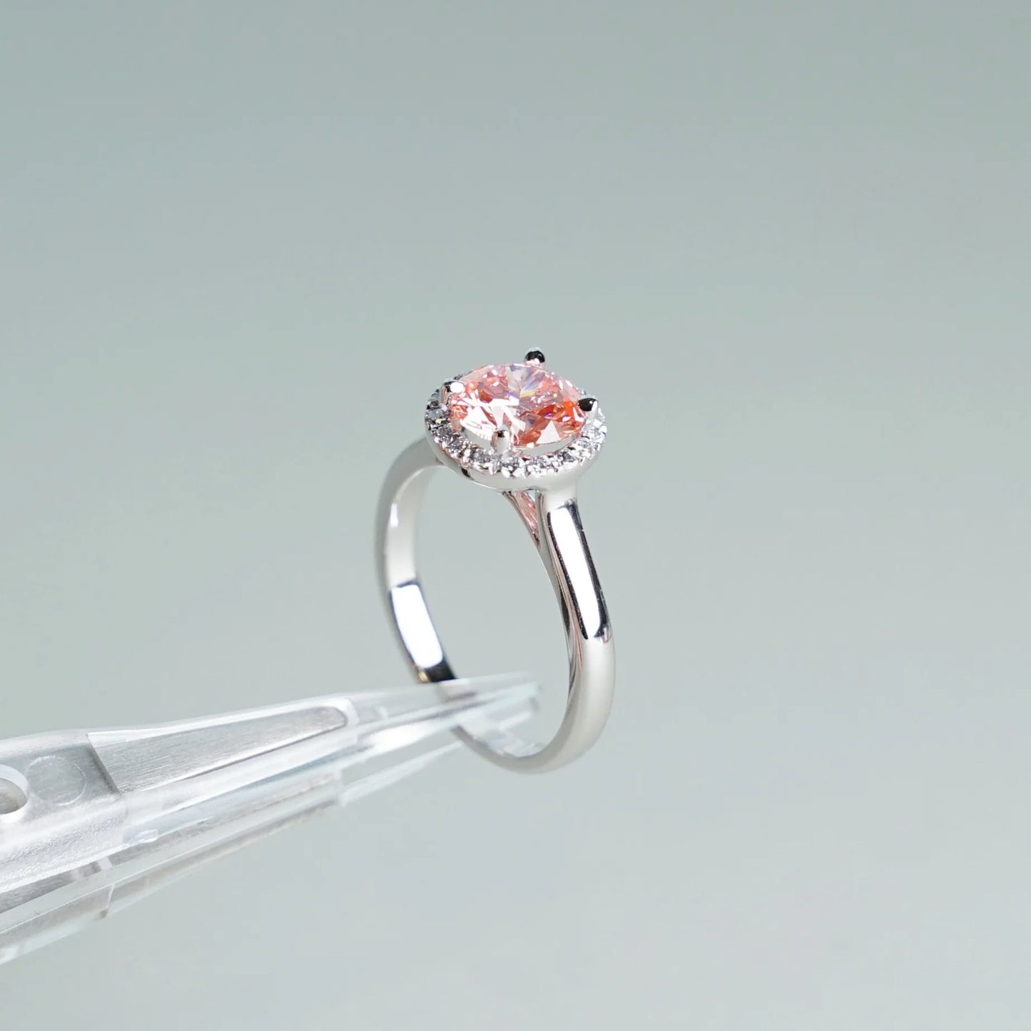 MIRABELLE 培育鑽石戒指托｜光環鑲座配直身戒圈（18K 金／鉑金）– TM0068