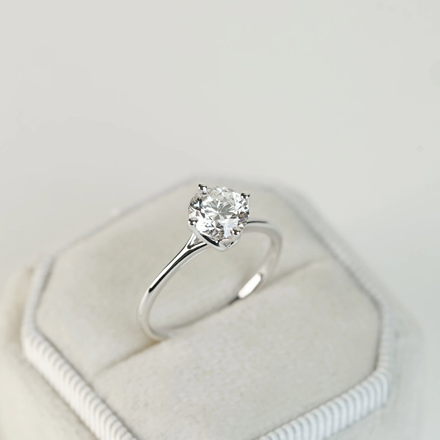 GEMM - Lab-Grown Diamond / Gemstone Solitaire Ring Setting (18K Gold / Platinum) - TM1018