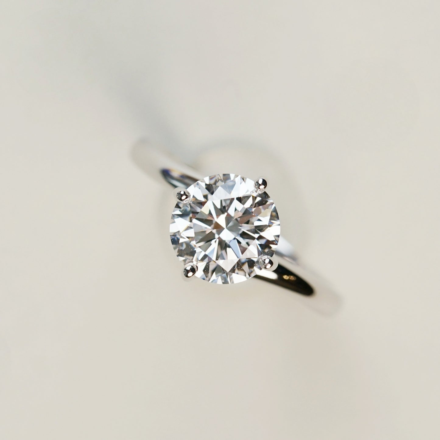 ANNA 培育鑽石戒指托 | 四爪單鑽扭臂戒圈 (18K金/鉑金) - CD0013TM