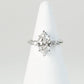 RITA - Marquise-cut Lab-Grown Diamond / Gemstone Ring Setting | with Accent Stones (18K Gold / Platinum) - TM0104MQ