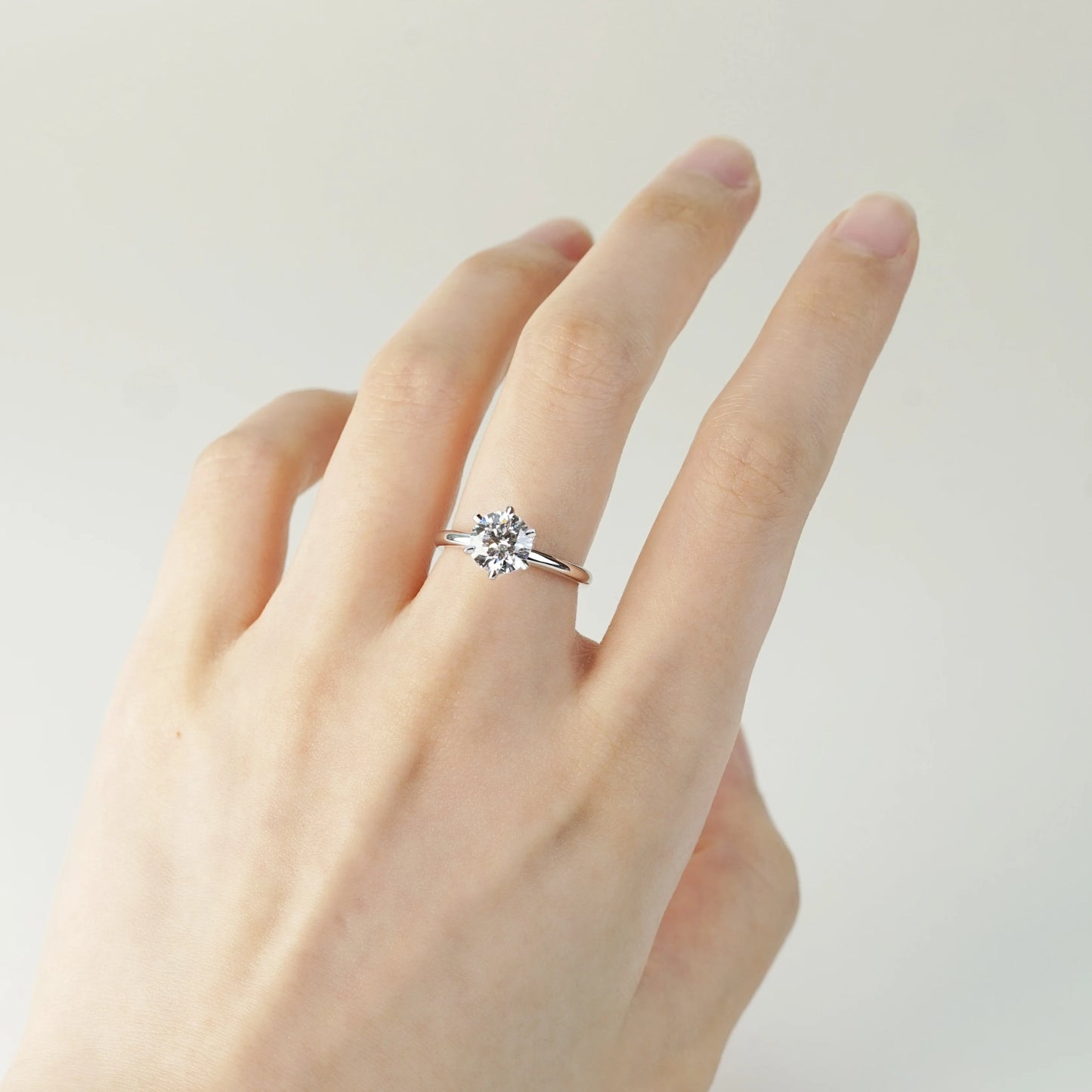 ARIA - Lab-Grown Diamond / Gemstone Solitaire Ring Setting (18K Gold / Platinum) – R24817RD