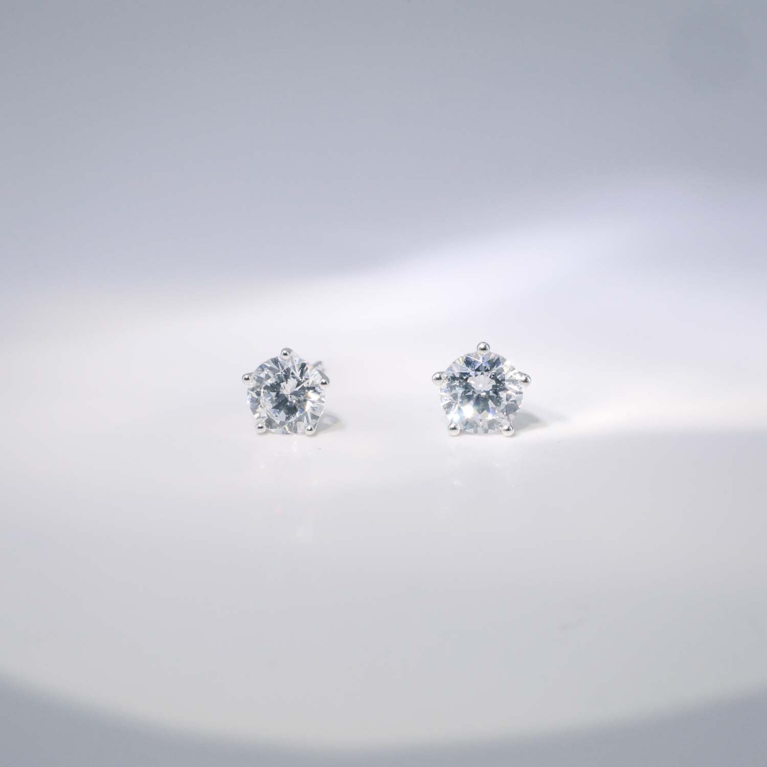 現貨 18K白金 0.6ct 圓形培育鑽石耳環（附IGI證書）｜D VVS2 Ideal Ex Ex 頂級之選 ｜ FME2012（五爪）