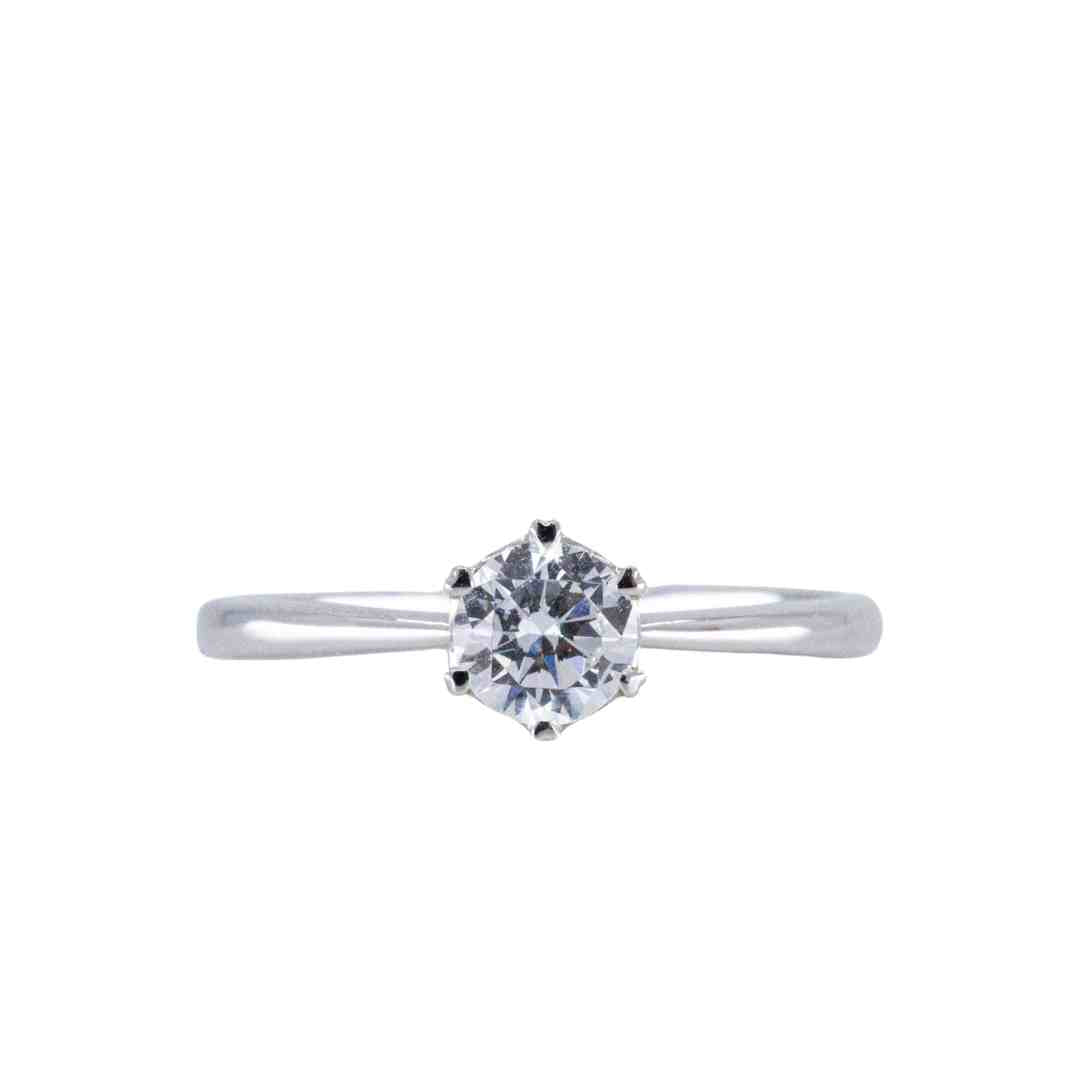 HEDY - Lab-Grown Diamond / Gemstone Solitaire Ring Setting (18K Gold / Platinum) - TM0657