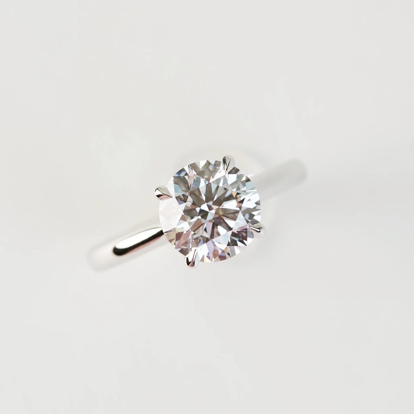 JULIA - Lab-Grown Diamond / Gemstone Solitaire Ring Setting (18K Gold / Platinum) - TMRE0112