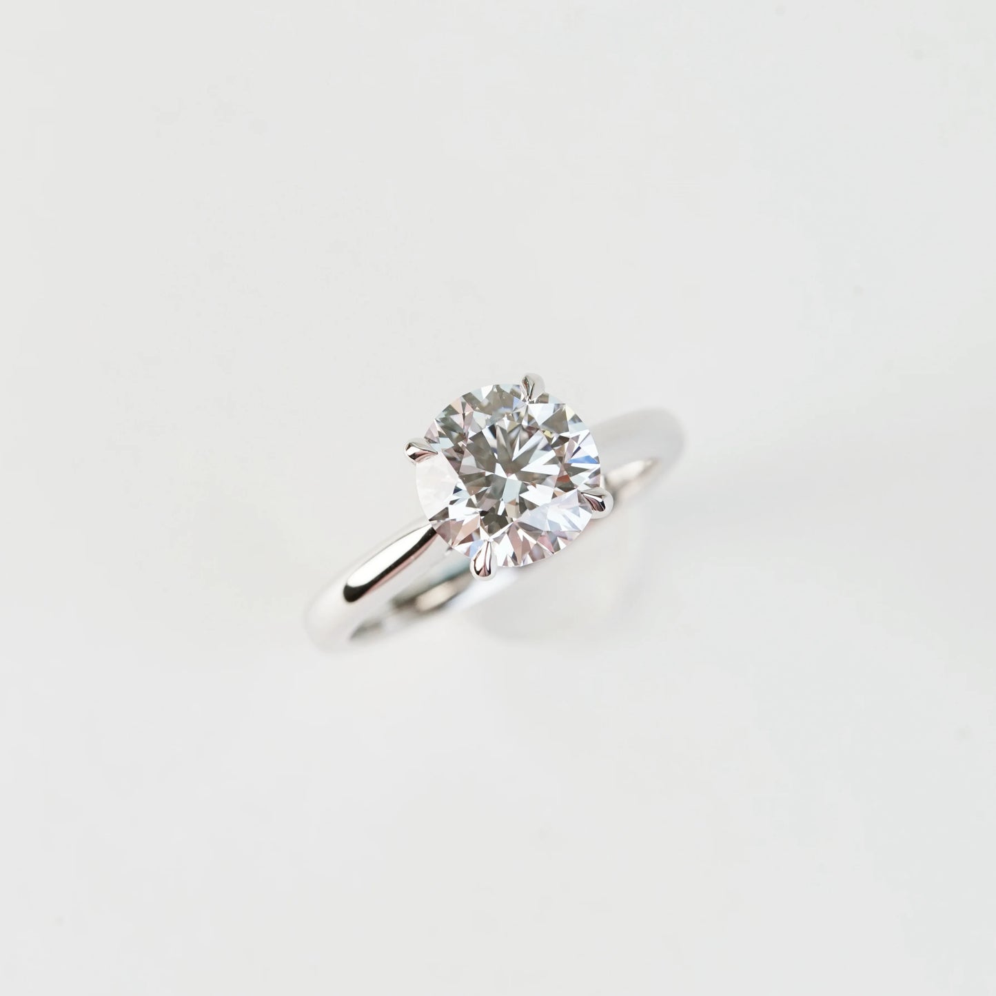 JULIA - Lab-Grown Diamond / Gemstone Solitaire Ring Setting (18K Gold / Platinum) - TMRE0112