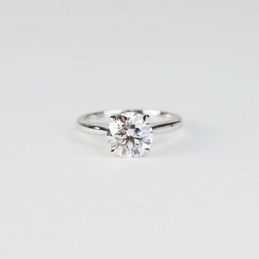 JULIA 培育鑽石戒指托｜漸幼單鑽戒圈（18K 金／鉑金）– TMRE0112