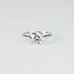 JULIA - Lab-Grown Diamond / Gemstone Solitaire Ring Setting (18K Gold / Platinum) - TMRE0112