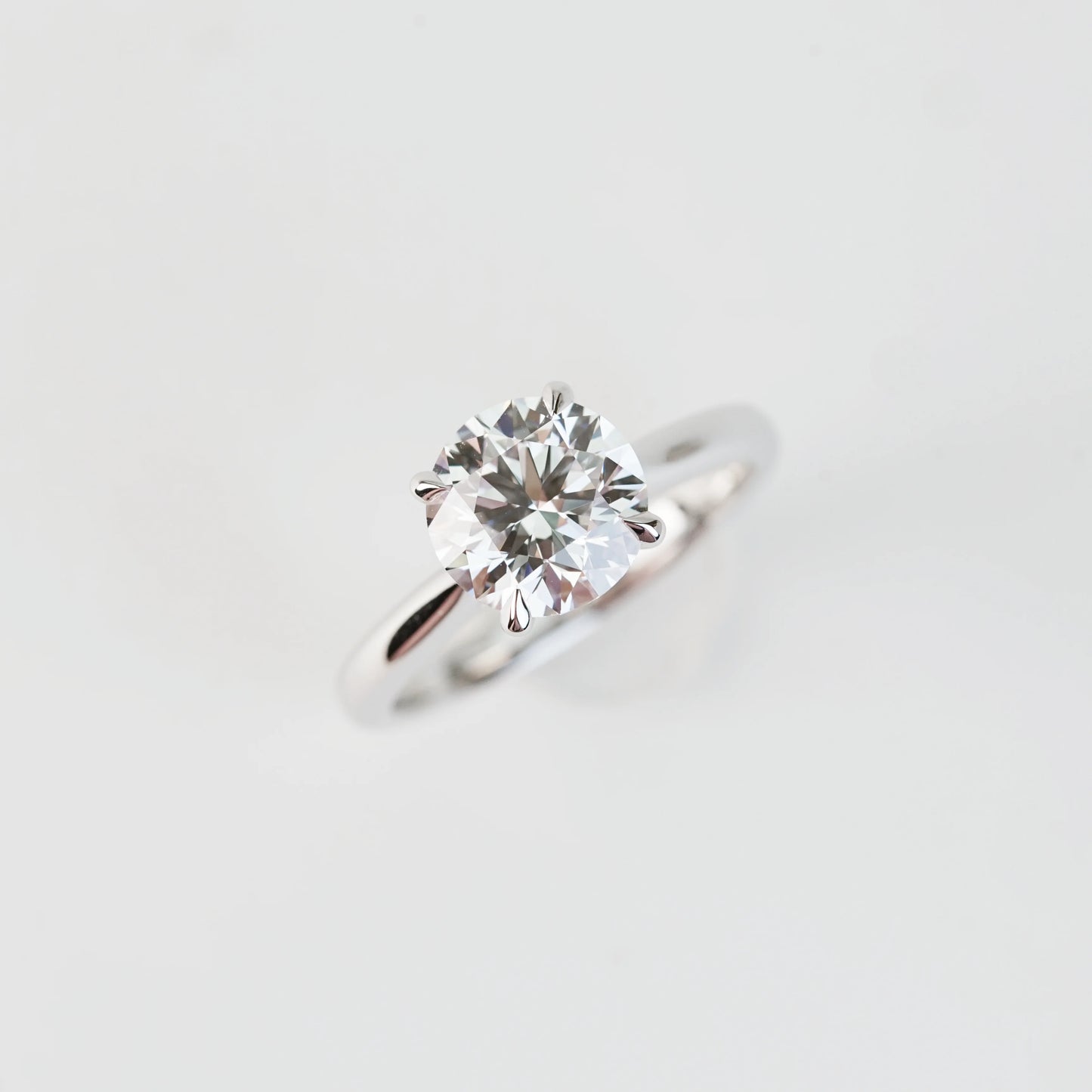 JULIA - Lab-Grown Diamond / Gemstone Solitaire Ring Setting (18K Gold / Platinum) - TMRE0112