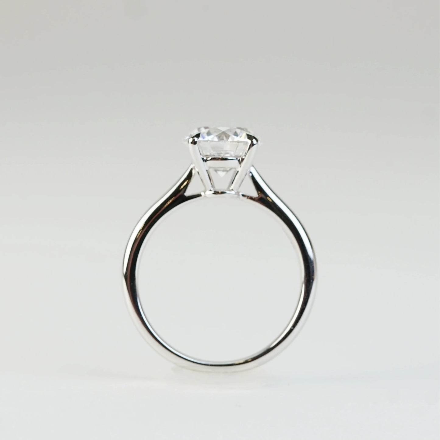 JULIA - Lab-Grown Diamond / Gemstone Solitaire Ring Setting (18K Gold / Platinum) - TMRE0112