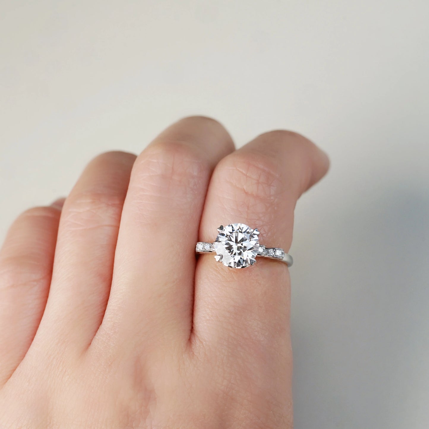 DENISE 培育鑽石戒指托｜絲帶設計鑲鑽戒圈（18K 金／鉑金）– TM0323