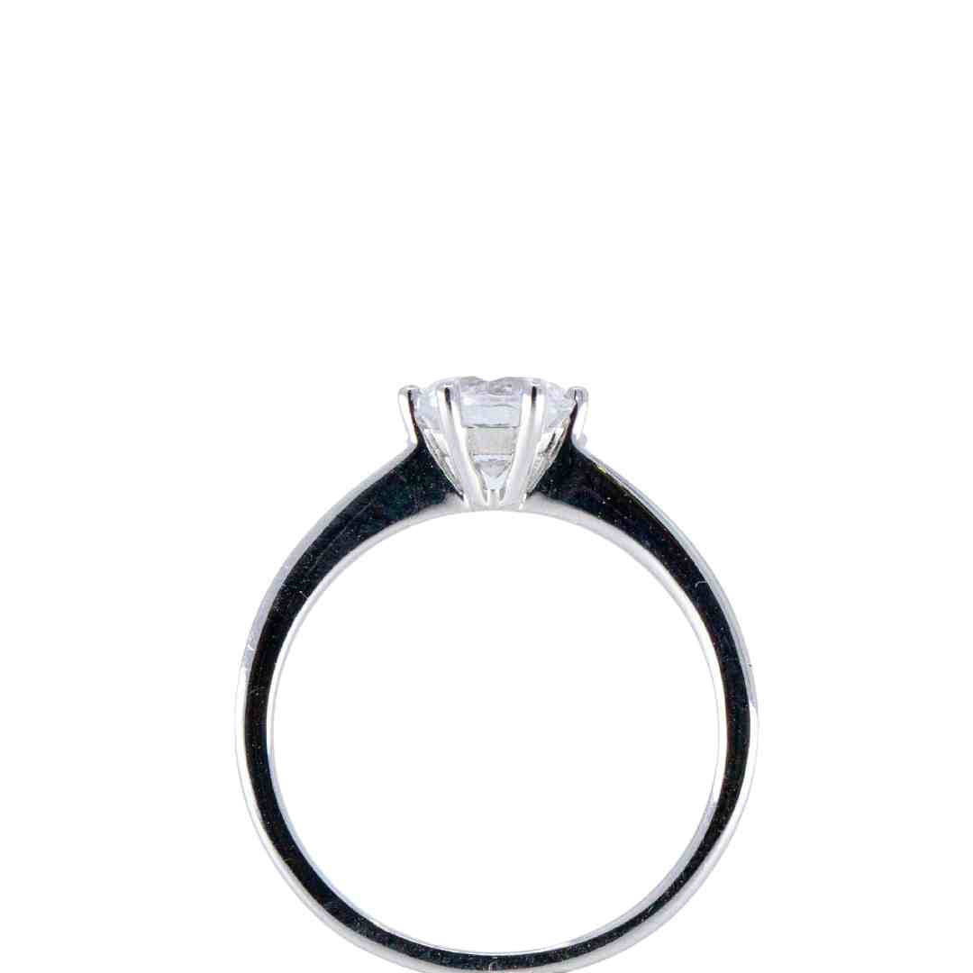 GAIL - Lab-Grown Diamond / Gemstone Ring Setting | Cat-Ear-Inspired Head Design (18K Gold / Platinum) - TM0048