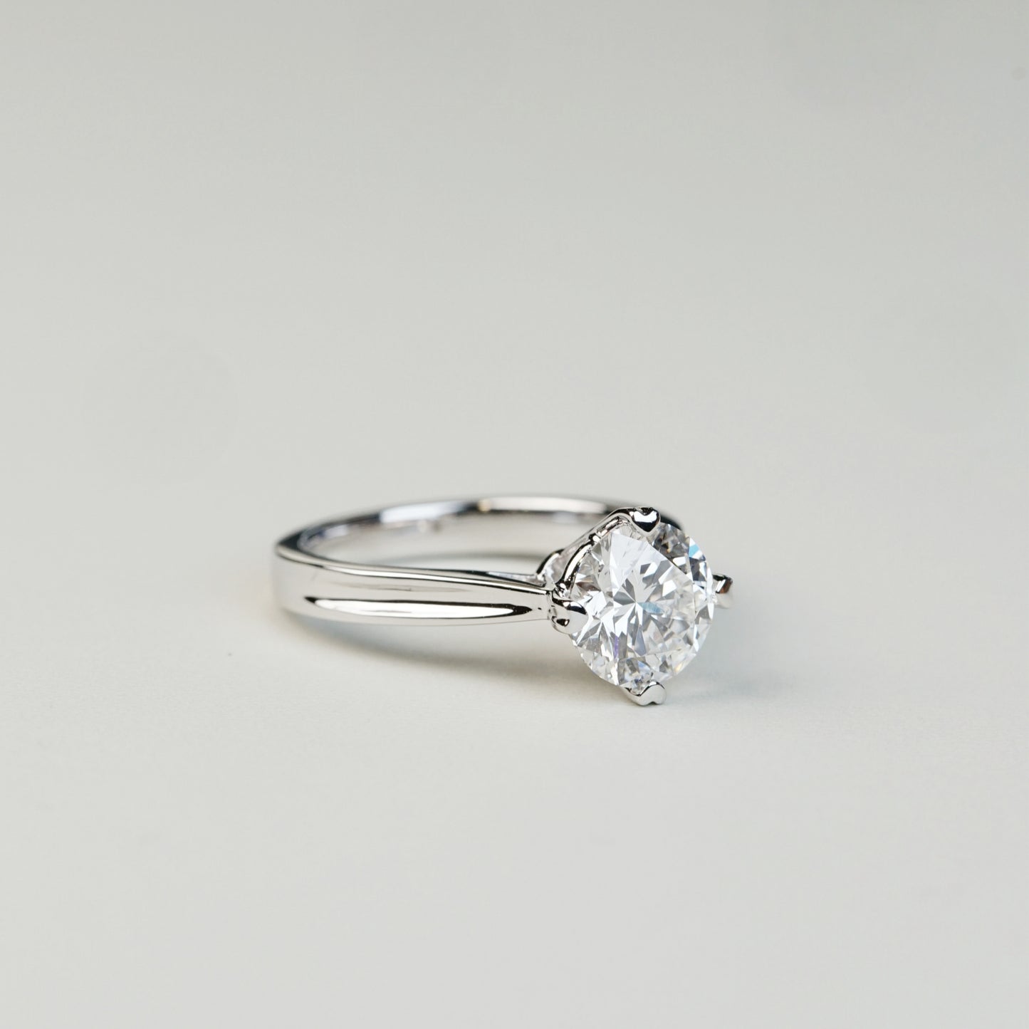 HEDONE 培育鑽石戒指托｜漸幼單鑽戒圈（18K 金／鉑金）– TM0045M