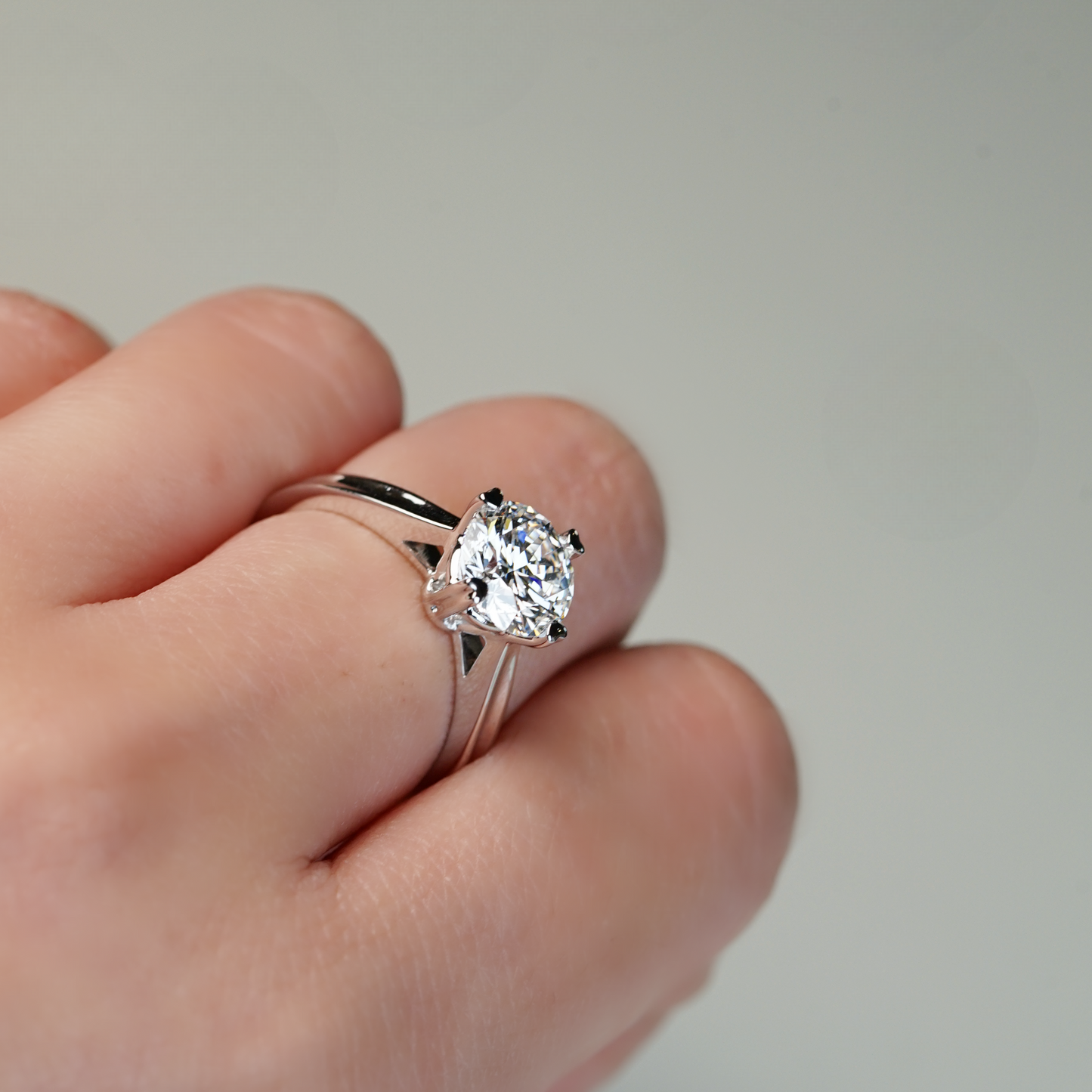 HEDONE 培育鑽石戒指托｜漸幼單鑽戒圈（18K 金／鉑金）– TM0045M