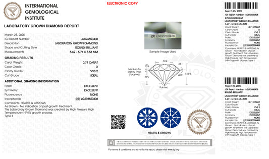 0.71 D VVS2 Ideal Ex Ex Non (LG693550408)