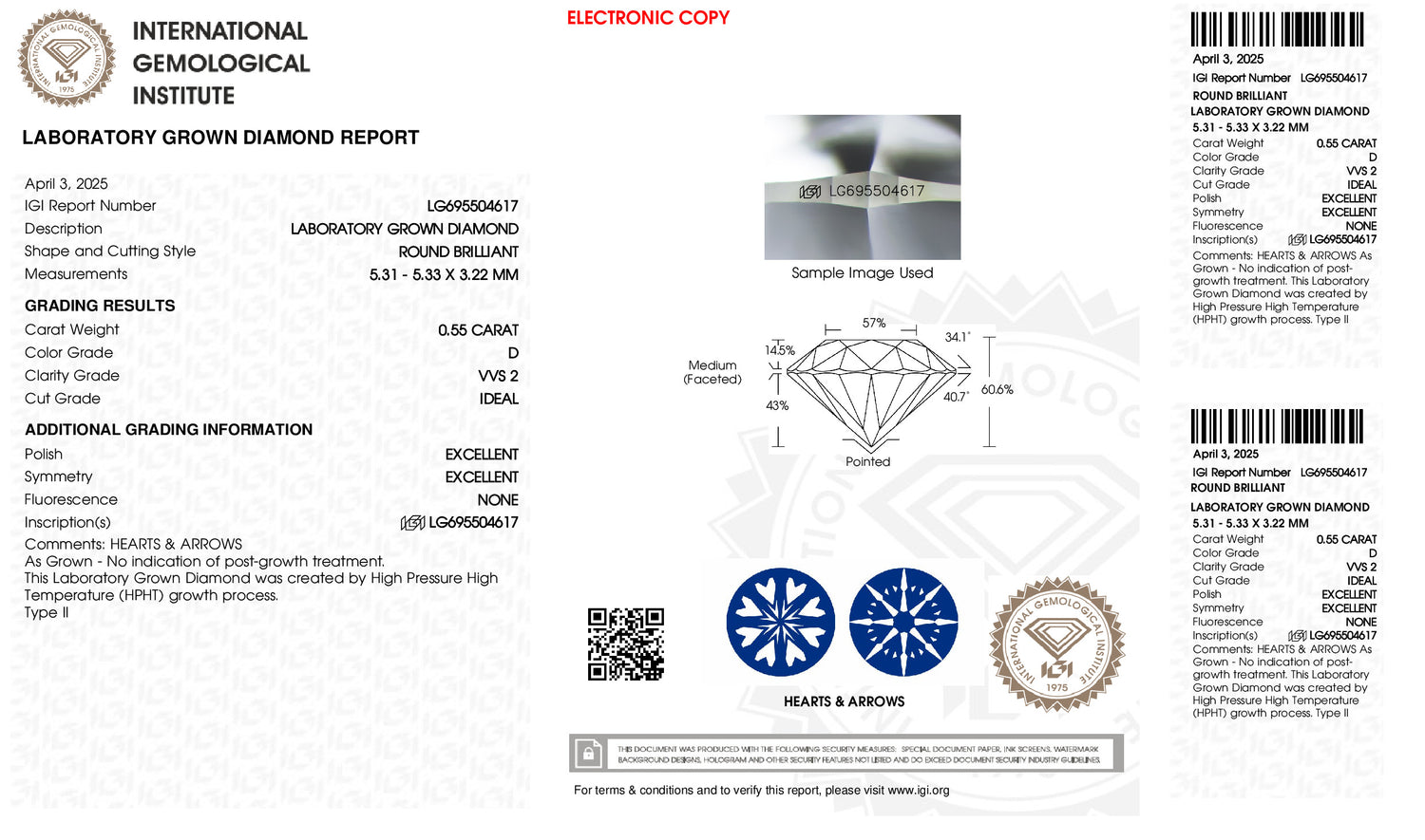 0.55 D VVS2 Ideal Ex Ex Non (LG695504617)