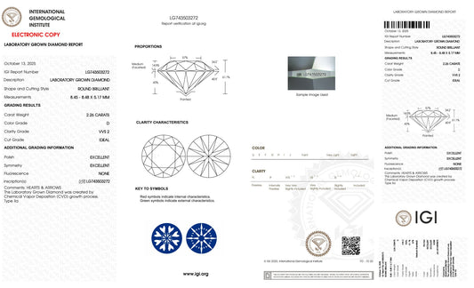 2.26 D VVS2 Ideal Ex Ex Non (LG743503272)