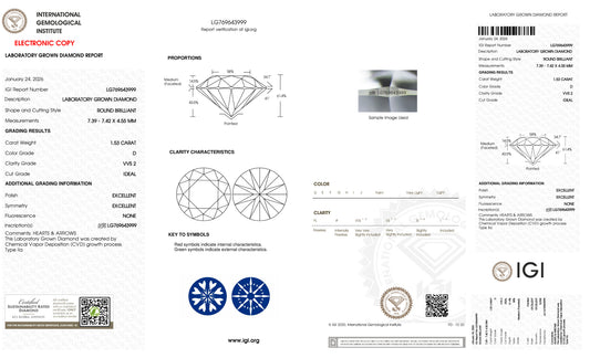 1.53 D VVS2 Ideal Ex Ex Non (LG769643999)