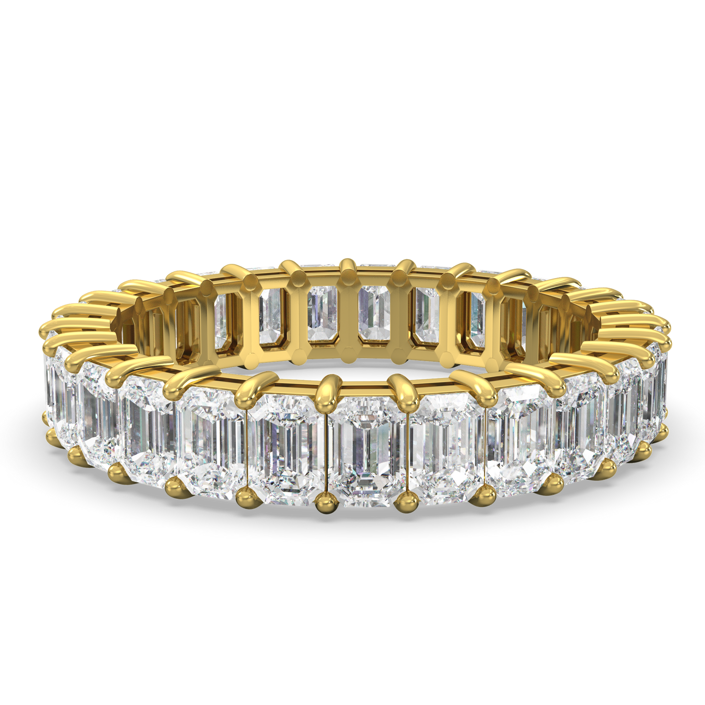 18K金培育鑽祖母綠全圈線戒 <2.0ct - 10.0ct+>