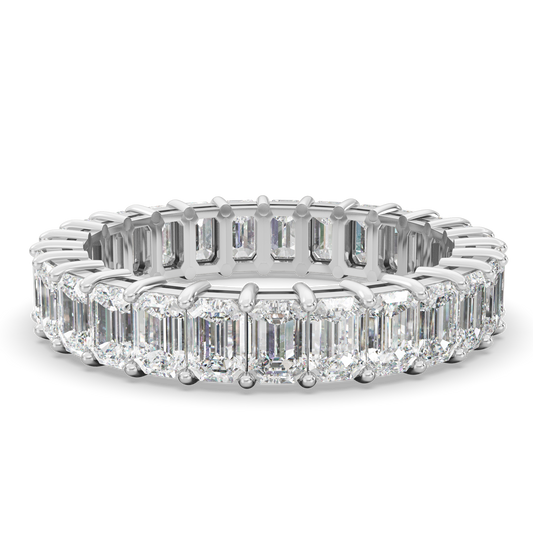 18K金培育鑽祖母綠全圈線戒 <2.0ct - 10.0ct+>