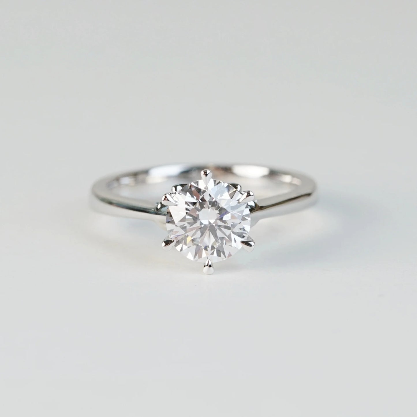 ERANTH - Lab-Grown Diamond / Gemstone Solitaire Ring Setting | Sculpted Gallery (18K Gold / Platinum) - GD0040