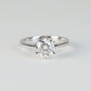 ERANTH - Lab-Grown Diamond / Gemstone Solitaire Ring Setting | Sculpted Gallery (18K Gold / Platinum) - GD0040
