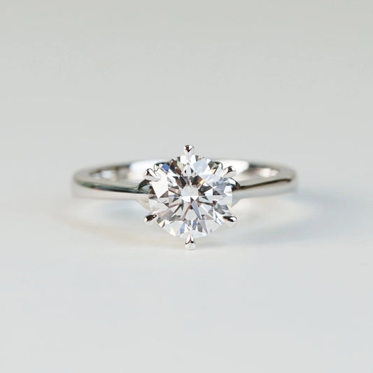 ERANTH 培育鑽石單鑽戒指托｜立體鏤空底托配漸幼戒圈（18K 金／鉑金）– GD0040