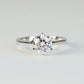 ERANTH - Lab-Grown Diamond / Gemstone Solitaire Ring Setting | Sculpted Gallery (18K Gold / Platinum) - GD0040