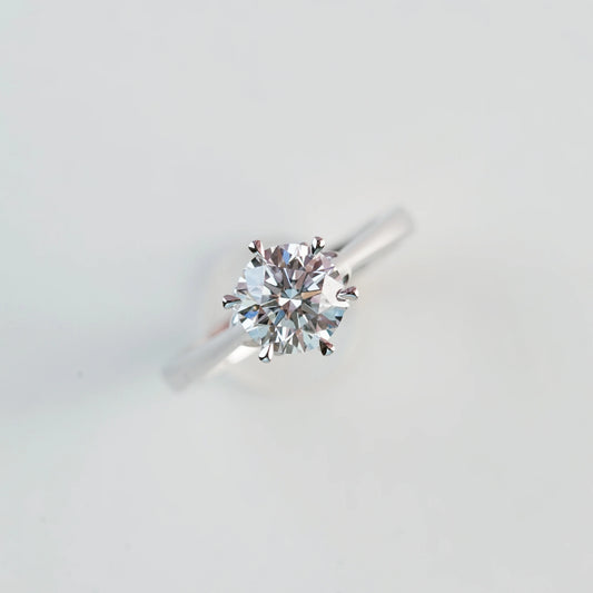 ERANTH 培育鑽石單鑽戒指托｜立體鏤空底托配漸幼戒圈（18K 金／鉑金）– GD0040