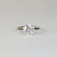 ADRAS - Lab-Grown Diamond/ Gemstone Ring Setting | Tapered Band Solitaire (18K Gold / PT950) GD0051