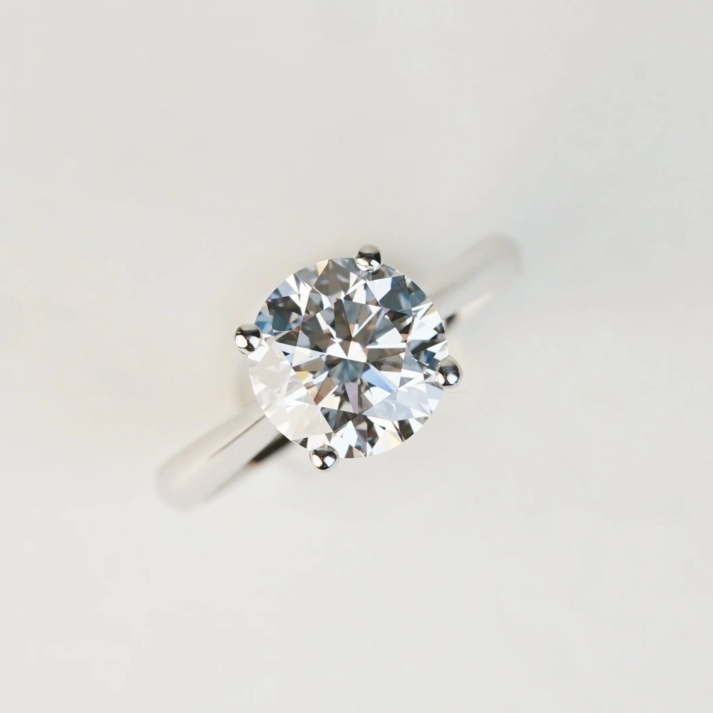 ADRAS - Lab-Grown Diamond/ Gemstone Ring Setting | Tapered Band Solitaire (18K Gold / PT950) GD0051
