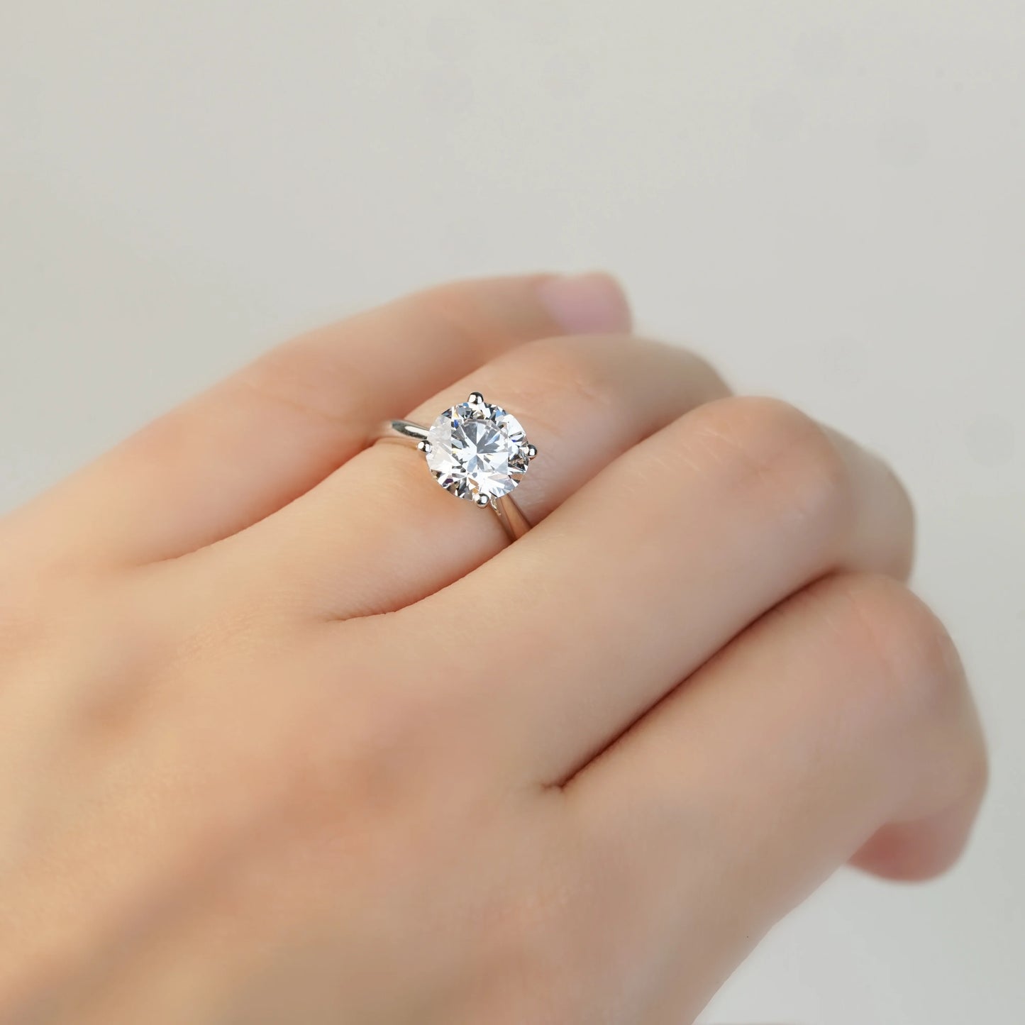 ADRAS - Lab-Grown Diamond/ Gemstone Ring Setting | Tapered Band Solitaire (18K Gold / PT950) GD0051