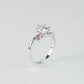 FREYA - Lab-Grown Diamond / Gemstone Ring Setting | Curved Band with Accented Pink Lab Diamond (18K Gold / Platinum) - SGZ3010