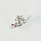 FREYA - Lab-Grown Diamond / Gemstone Ring Setting | Curved Band with Accented Pink Lab Diamond (18K Gold / Platinum) - SGZ3010