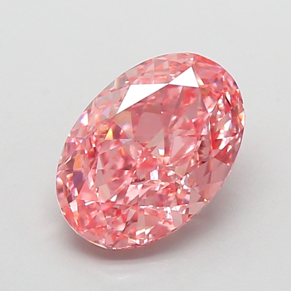 2.09ct 現貨培育橢圓形粉鑽