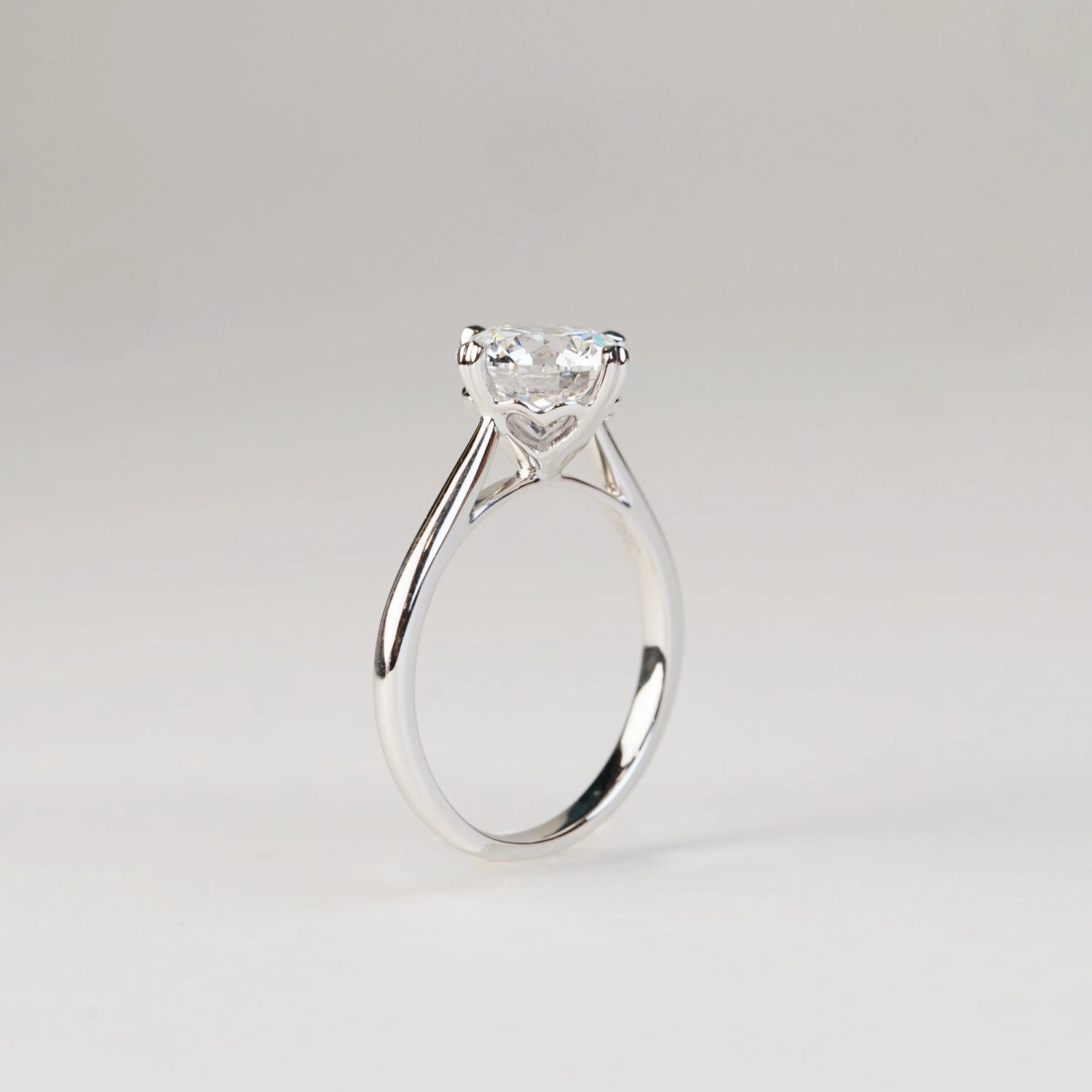EROS - Lab-Grown Diamond / Gemstone Ring Setting | Hidden Heart Solitaire (18K Gold / Platinum) - TM0057