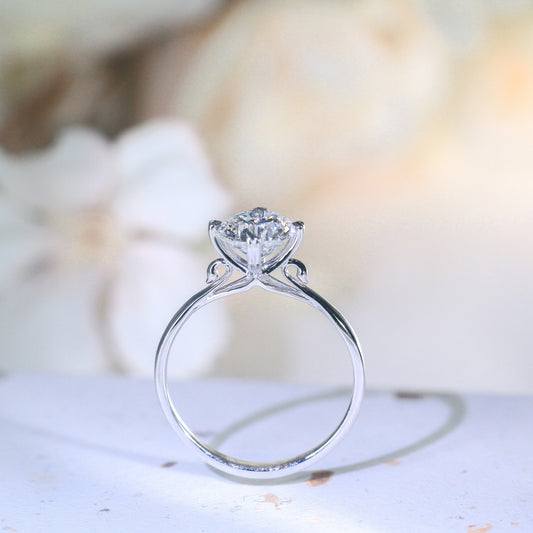 現貨 PT950 1.01cts 圓形培育鑽石戒指 (ALYSSA – TM0110)