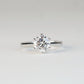 AGATHA - Lab-Grown Diamond / Gemstone Ring Setting | Tapered Band Solitaire (18K Gold / PT950) - TM0131S