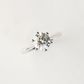 AGATHA - Lab-Grown Diamond / Gemstone Ring Setting | Tapered Band Solitaire (18K Gold / PT950) - TM0131S