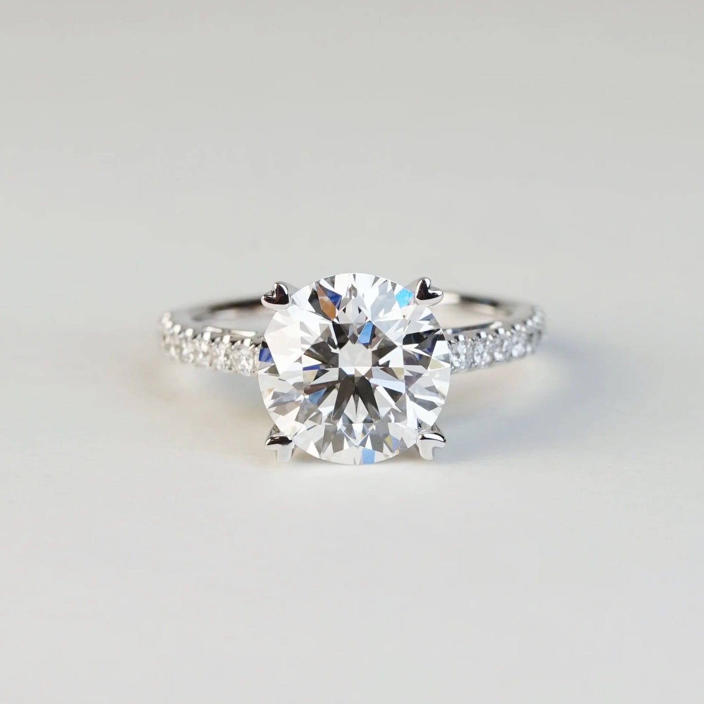 KIMBERLEY - Lab-Grown Diamond / Gemstone Ring Setting | Straight Pavé Band (18K Gold / Platinum) - TM0141