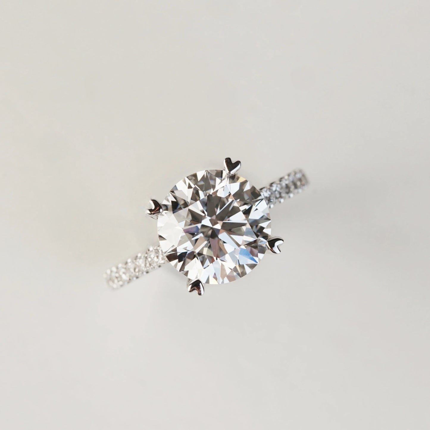 KIMBERLEY - Lab-Grown Diamond / Gemstone Ring Setting | Straight Pavé Band (18K Gold / Platinum) - TM0141