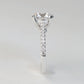 KIMBERLEY - Lab-Grown Diamond / Gemstone Ring Setting | Straight Pavé Band (18K Gold / Platinum) - TM0141
