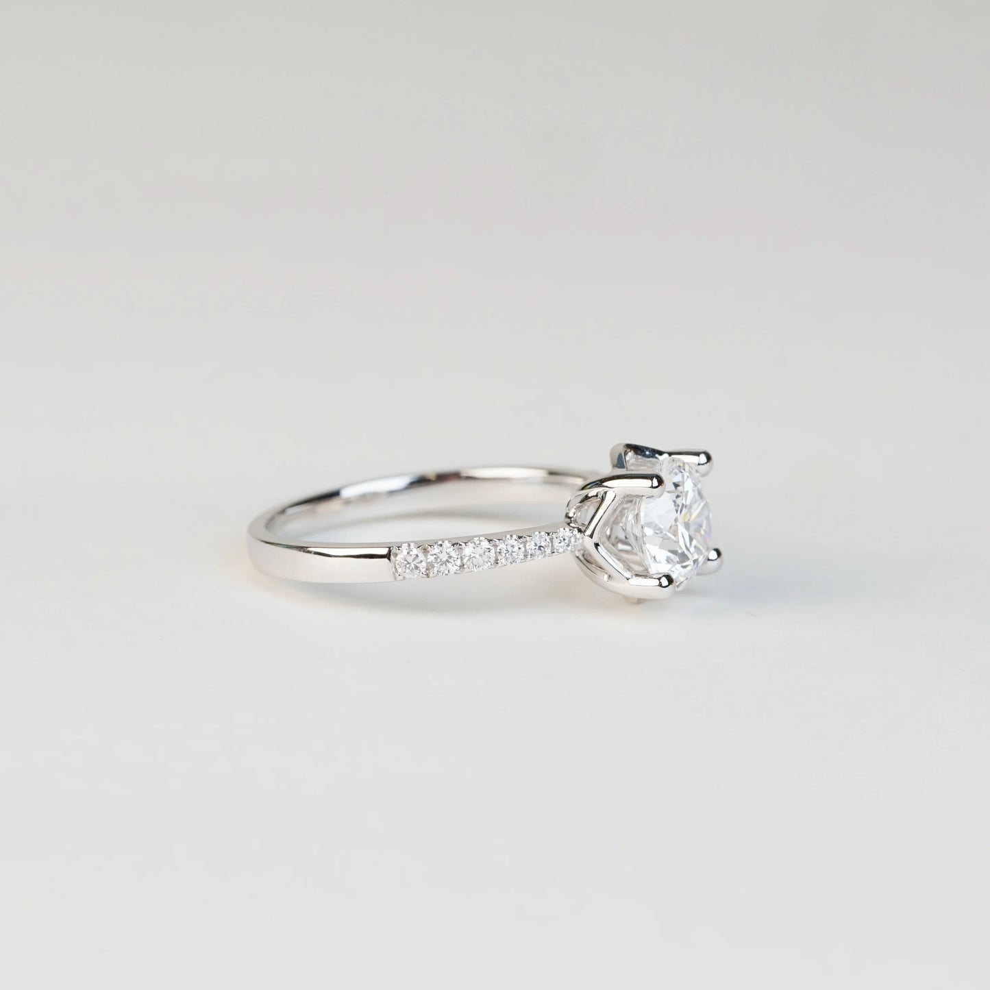 ACELIN – Lab-Grown Diamond / Gemstone Pavé Ring Setting (18K Gold / PT950) - TM0193