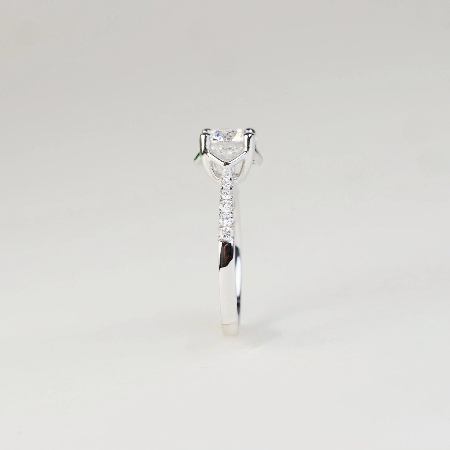 ACELIN – Lab-Grown Diamond / Gemstone Pavé Ring Setting (18K Gold / PT950) - TM0193